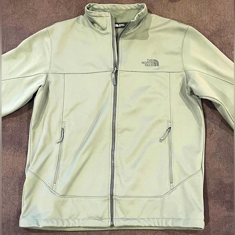 *Mint Condition* North Face Men’s Large Light Teal Grey Jacket.